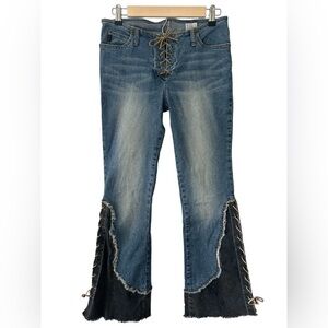 Mudd vintage Y2K Lace up low rise flare jeans size 7 juniors or waist 29